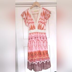 Gianni Bini Pink and White Dress